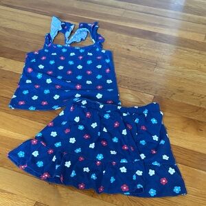 Kids Floral Blue Matching Set